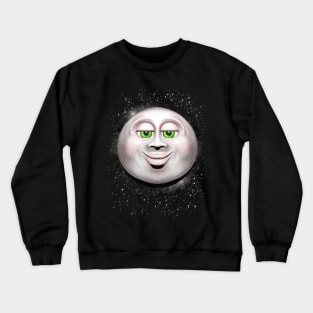 Full Moon Smiling Face 3D Crewneck Sweatshirt